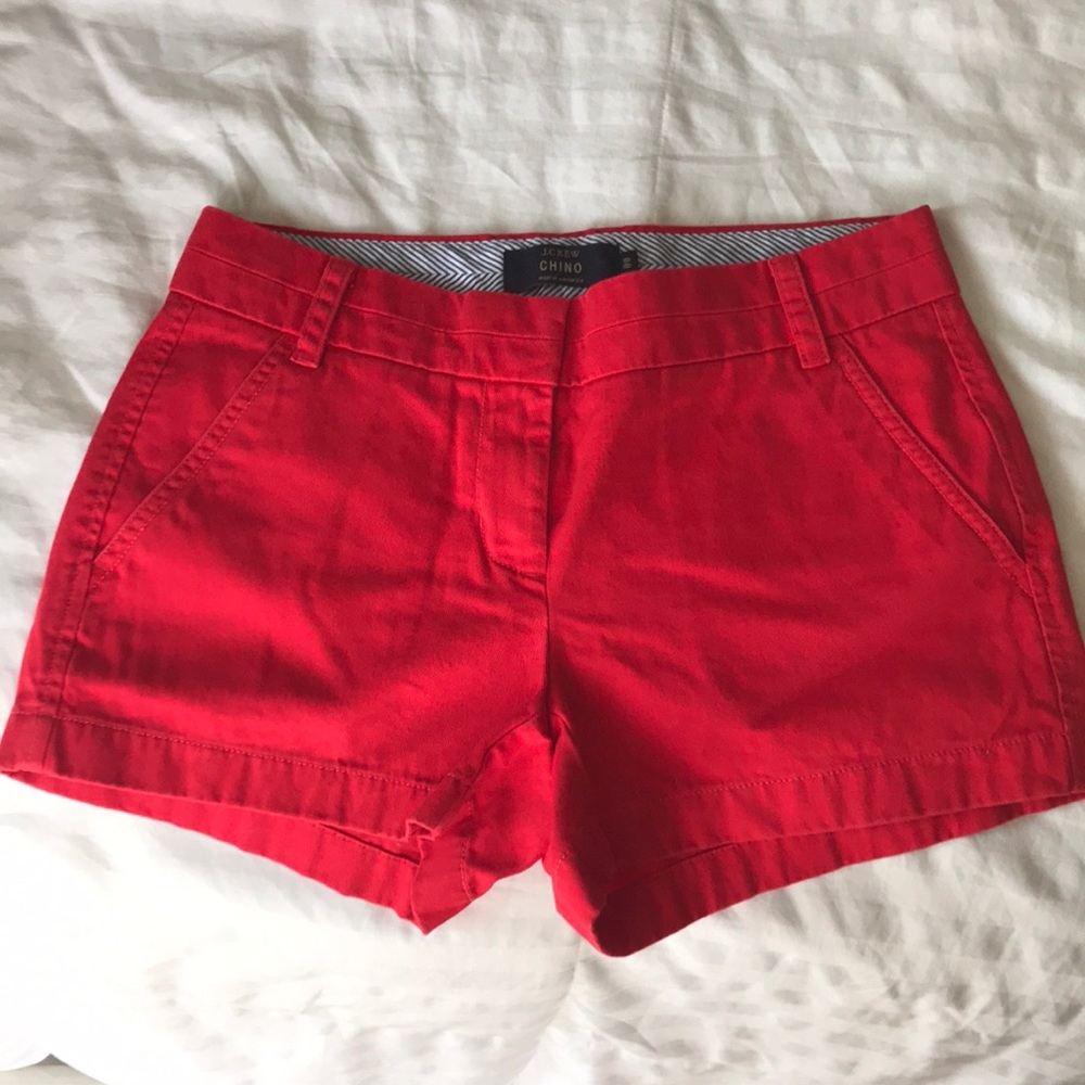 J. Crew Red Chino Shorts